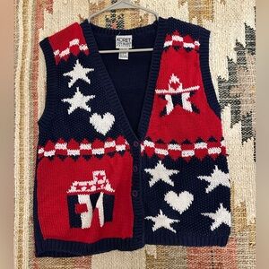 Koret Vibrant Knit Vest with Stars and Hearts